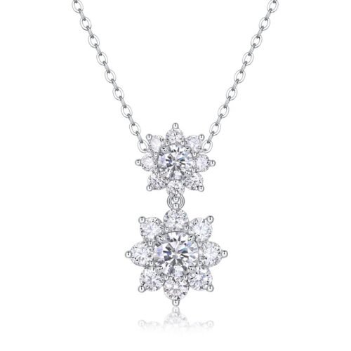 Anryss 925 sterling silver French chic and elegant clavicle necklace a touch of luxury layered with moissanite necklaces