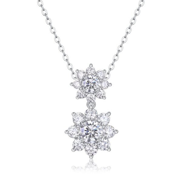 Anryss 925 sterling silver French chic and elegant clavicle necklace a touch of luxury layered with moissanite necklaces