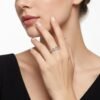 Anryss 925 sterling silver Moissanite closed-loop rings are hot-selling fashionable office lady style rings