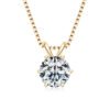 Anryss 925 Sterling Silver Necklace with Mermaid Tears Moissanite Pendant