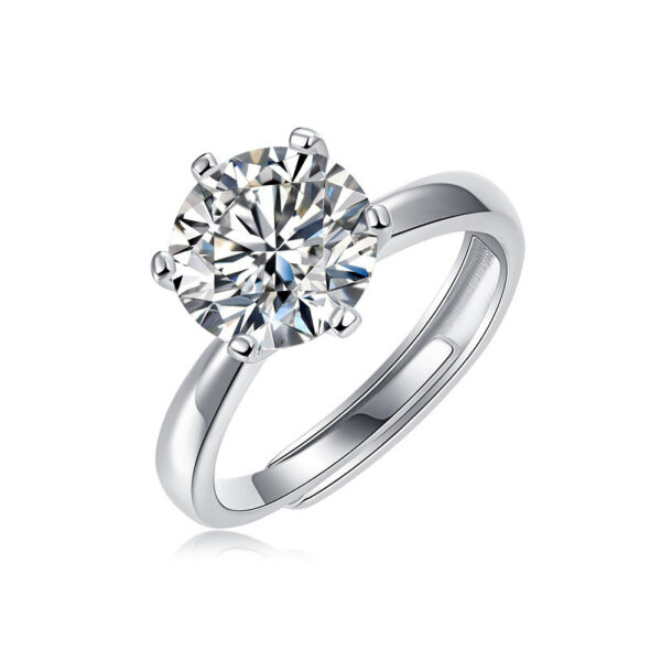 O1CN01YFaI7P1mS4Qs0QqQu_!!2220098954952-0-cib Anryss 925 Sterling Silver Six-Prong Closed-Set Moissanite Ring - A Luxury Style Unisex Bestselling Ring