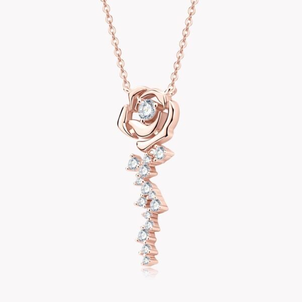 Anryss 925 sterling silver moissanite necklace for women small sugar cube design versatile and sophisticated clavicle chain