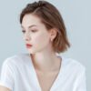 Anryss 925 sterling silver Unique double hoop earrings for women, minimalist and unique moissanite earrings