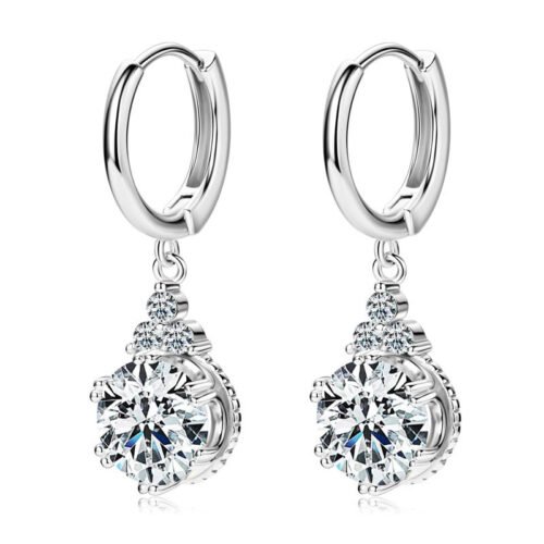 Anryss 925 sterling silver 2-Carat Moissanite Drop Earrings for Women – Affordable Luxury with a Sophisticated Feel