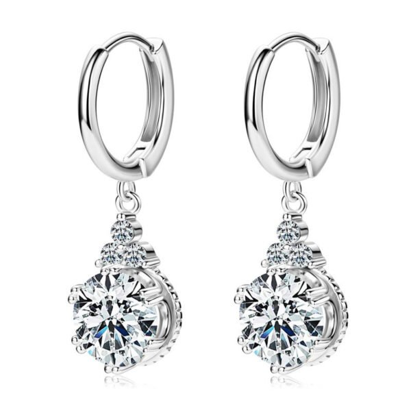 Anryss 925 sterling silver 2-Carat Moissanite Drop Earrings for Women – Affordable Luxury with a Sophisticated Feel