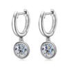 Anryss 925 sterling silver Korean style light luxury moissanite earrings for women elegant and niche high-end hoop earrings