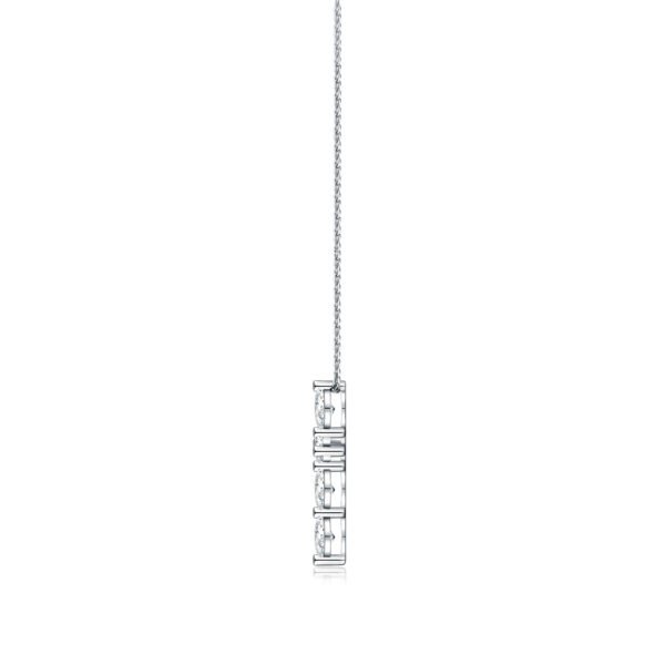 Anryss 925 sterling silver Popular European and American style cross moissanite necklace for women niche clavicle chain pendant