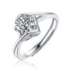 Anryss 925 sterling silver Six-prong moissanite ring a popular style for women with a touch of luxury