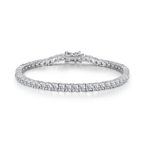 New minimalist luxury boutique exquisite ins style bracelet for women, full diamond S925 sterling silver high-end tennis chain