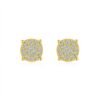 Anryss 925 sterling silver Classic four-prong moissanite stud earrings for women gold-plated trendy "Ins-style" design