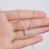 Anryss 925 sterling silver Affordable luxury pigeon egg moissanite necklace versatile and simple clavicle chain
