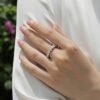 Anryss 925 sterling silver tylish colorfast fully inlaid moissanite ring - understated luxury for niche buyers