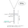Anryss 925 sterling silver Non-fading necklace faith pendant fashionable silver moissanite cross clavicle chain