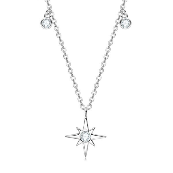 Anryss 925 sterling silver light luxury moissanite necklace with a sophisticated design and starry pendant