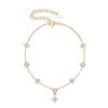 Anryss 925 sterling silver classic four-leaf clover moissanite bracelet stackable 18K gold plated high-end luxury jewelry