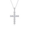 Anryss 925 sterling silver Non-fading necklace faith pendant fashionable silver moissanite cross clavicle chain
