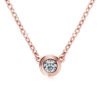 Anryss 925 Sterling Silver Popular Women's Moissanite Flying Saucer Rose Gold Clavicle Chain
