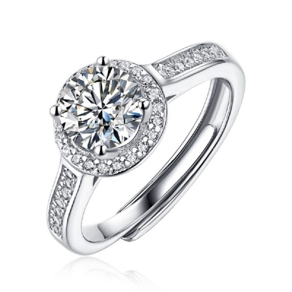 Anryss 925 sterling silver Six-prong moissanite ring a popular style for women with a touch of luxury
