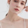 Anryss 925 sterling silver light luxury moissanite necklace with a sophisticated design and starry pendant