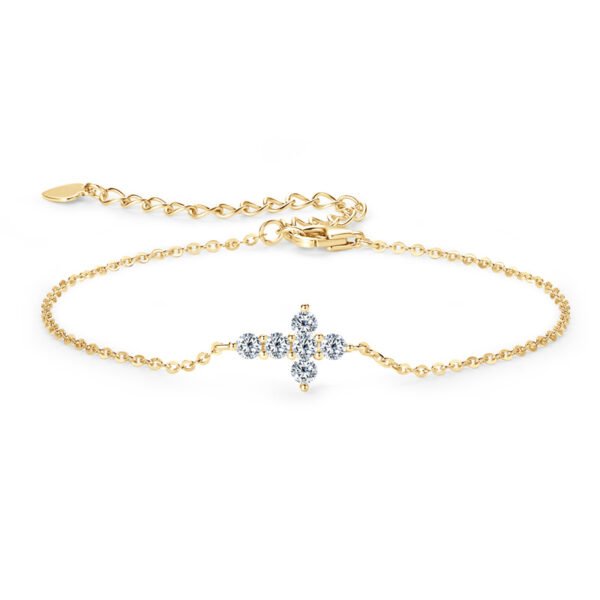 Anryss 925 sterling silver four-leaf clover moissanite bracelet a luxurious and sophisticated piece