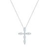 Anryss 925 sterling silver Popular European and American style cross moissanite necklace for women niche clavicle chain pendant