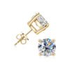 Anryss 925 sterling silver Classic six-prong moissanite stud earrings for women – gold-plated minimalist style