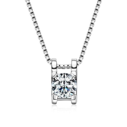 Anryss 925 sterling silver Classic bull's head necklace with moissanite and luxurious 18K gold plated pendant