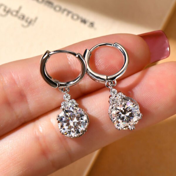 Anryss 925 sterling silver 2-Carat Moissanite Drop Earrings for Women – Affordable Luxury with a Sophisticated Feel