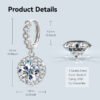 Anryss 925 sterling silver 2-Carat Moissanite Drop Earrings for Women – Affordable Luxury with a Sophisticated Feel