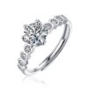 Anryss 925 sterling silver Six-prong moissanite ring a popular style for women with a touch of luxury