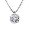 Anryss 925 sterling silver moissanite necklace for women small sugar cube design versatile and sophisticated clavicle chain