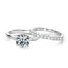 Anryss 925 sterling silver Women's Stackable Moissanite Ring Set – 18K Gold-Plated Affordable Luxury with a Sophisticated Aesthetic