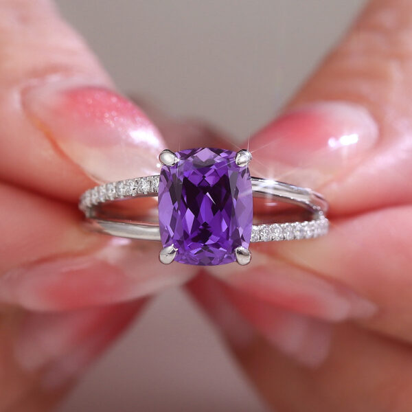 O1CN01pModuJ1aICU1p36bD_!!1925443306-0-cib Anryss 925 sterling silver 18K gold Gemstone ring 2 carats diamond-shaped women's ring