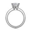 Anryss 925 sterling silver Six-prong 2-carat moissanite ring understated luxury 18k gold moissanite women's ring