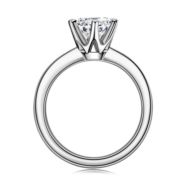 Anryss 925 sterling silver Six-prong 2-carat moissanite ring understated luxury 18k gold moissanite women's ring