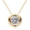 Anryss 925 sterling silver Classic, stylish and versatile Moissanite "bubble" necklace featuring a minimalist, sophisticated small bubble pendant