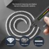 Anryss 925 sterling silver European and American style layered clavicle necklace, moissanite starry sky necklace, women's tennis necklace