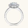 Anryss 925 sterling silver 2-Carat Square-Cut Moissanite Ring