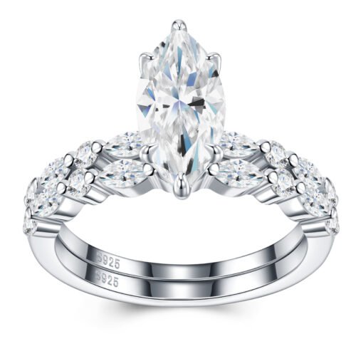 Anryss 925 sterling silver Non-fading affordable luxury moissanite ring; a unique sophisticated piece with a stylish OL aesthetic—perfect for stacking