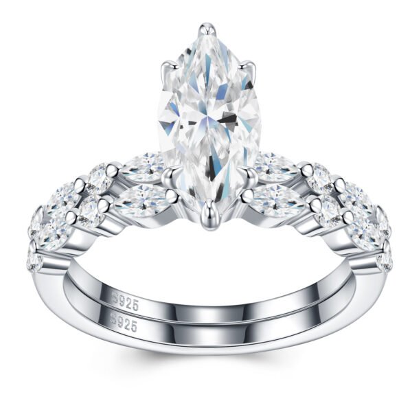 Anryss 925 sterling silver Non-fading affordable luxury moissanite ring; a unique sophisticated piece with a stylish OL aesthetic—perfect for stacking