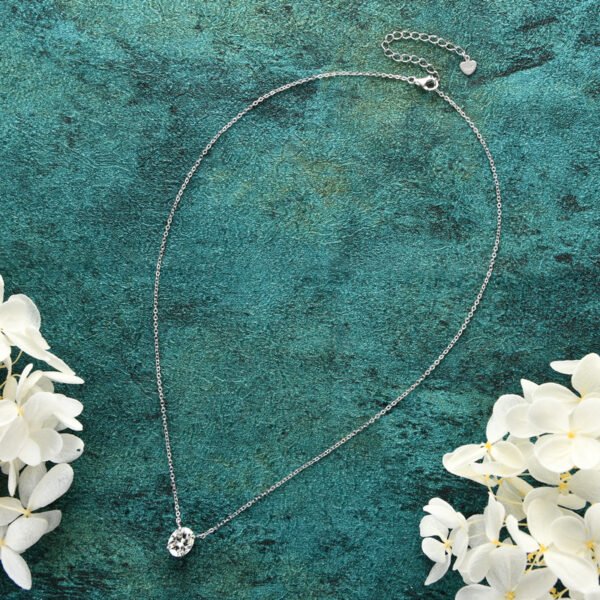 Anryss 925 sterling silver Affordable luxury pigeon egg moissanite necklace versatile and simple clavicle chain