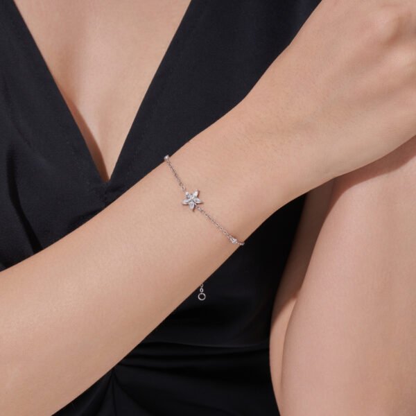 Anryss 925 sterling silver Five-pointed star bracelet for women a light luxury niche design moissanite jewelry