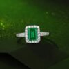 Anryss 925 sterling silver Emerald ring a stylish and versatile accessory perfect for gifting to mothers or friends Adjustable opening