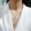 Anryss 925 sterling silver Moissanite necklace pendant for women – affordable luxury style