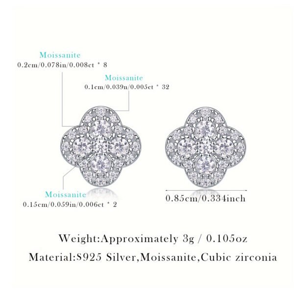 Anryss 925 sterling silver Women's Square Stud Earrings – Trendy Korean-Style "Insta-Worthy" Accessories