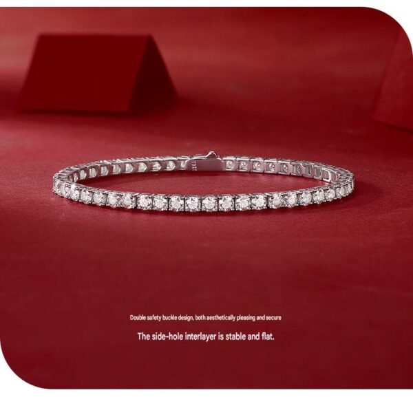 Anryss 925 sterling silver Moissanite tennis bracelet for women light luxury style