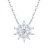 Anryss 925 sterling silver A niche design with a sunflower moissanite pendant exuding understated luxury and sophisticated clavicle necklace