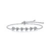 Anryss 925 sterling silver Bracelet with moissanite silver plated with white gold