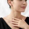 Anryss 925 sterling silver Moissanite classic and stylish women's stud earrings with gold plating Ins style