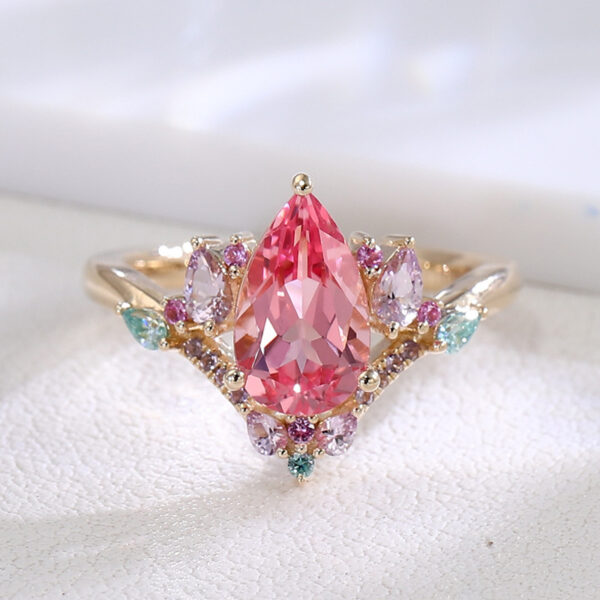 O1CN01ykyH1C1aICU16Frx0_!!1925443306-0-cib Anryss 925 sterling silver 18K gold Gemstone ring 2 carats diamond-shaped women's ring